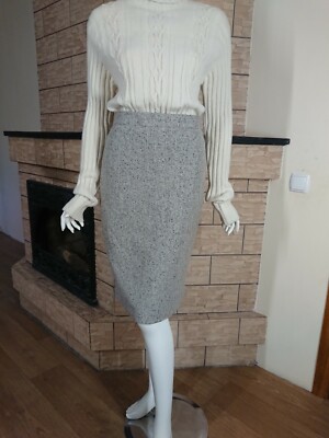 Givenchy Boutiques Paris Vintage straight skirt wool melange