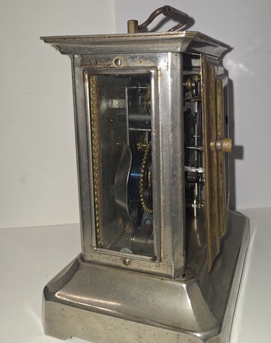 ANTIQUE GERMAN KIENZLE VICTORIAN CARRIAGE CLOCK WORKING WITH MUSICAL ALARM - Picture 10 of 12