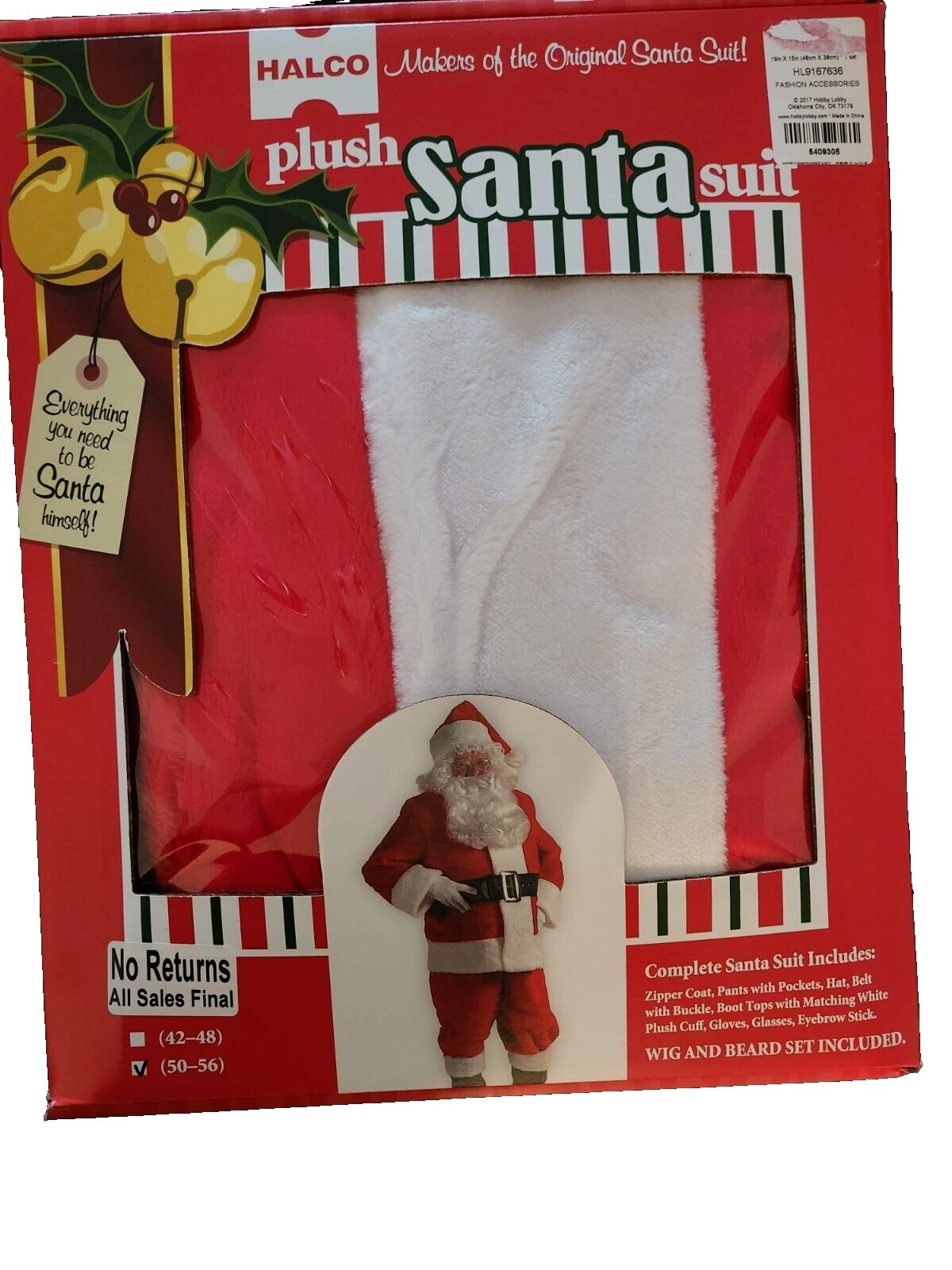 Disfraces Halco traje para De hombre Santa Claus