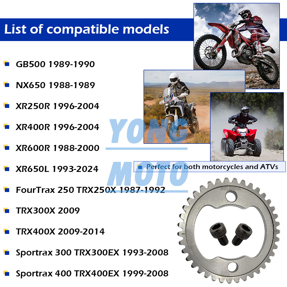 Camshaft Cam Gear Sprocket 38T For Honda Sportrax 300 2x4 TRX300EX 1993-2008