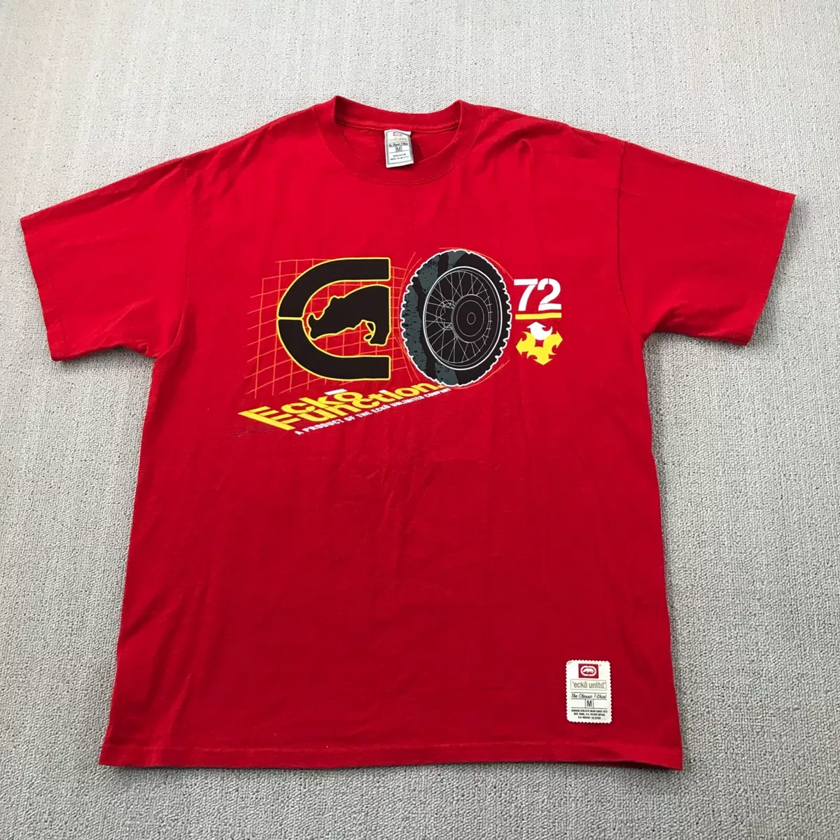 VINTAGE Echo Unltd Shirt Men s Medium Red Function Rhino Logo