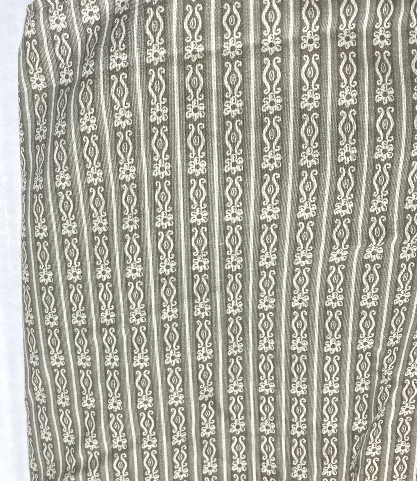 Falda Cama King Corte de Versalles Vintage 14.5" Tostado Taupe Marrón Estampado Cañón Foto 2 de 4