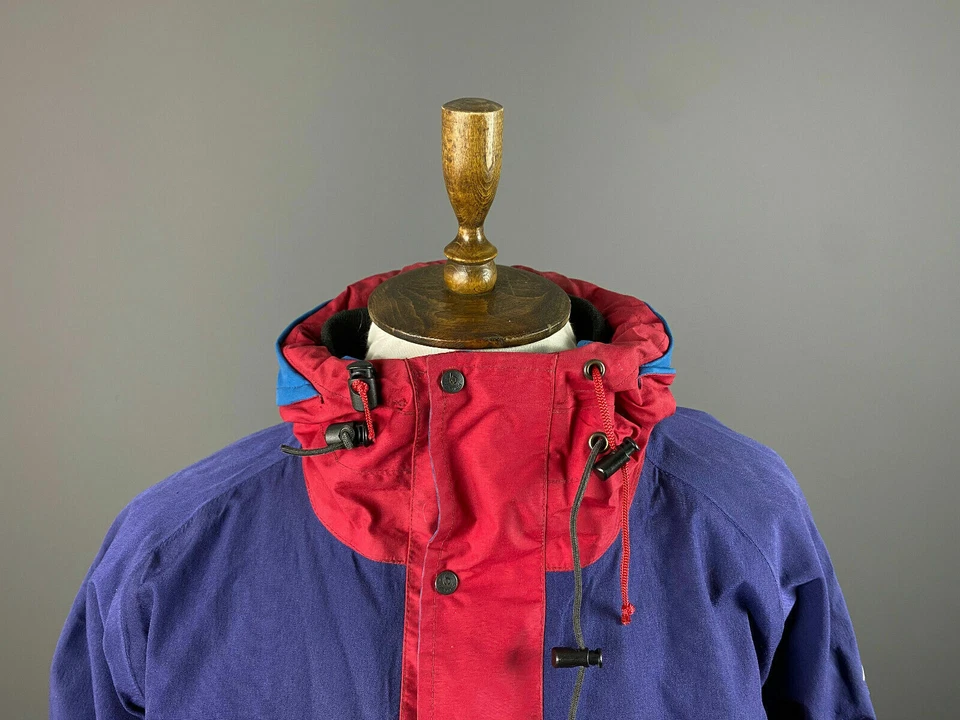 Hombres Berghaus Mera Peak Gore-Tex Rojo Azul Cremallera Completa Chaqueta Multibolsillo Foto 2 de 4