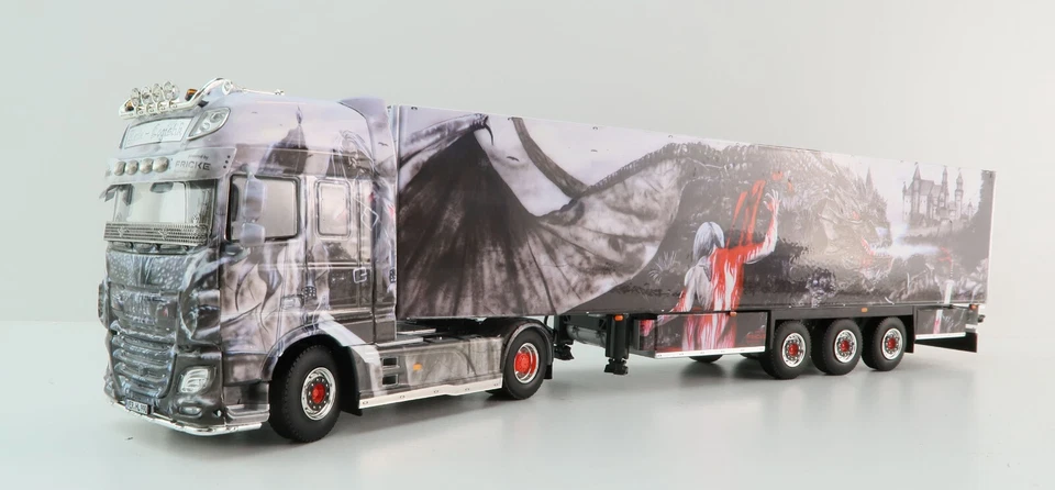 WSI 01-4308 DAF XF Super 4x2 Truck with Reefer Trailer - Heide Logistic - 1:50 - Image 3 of 4