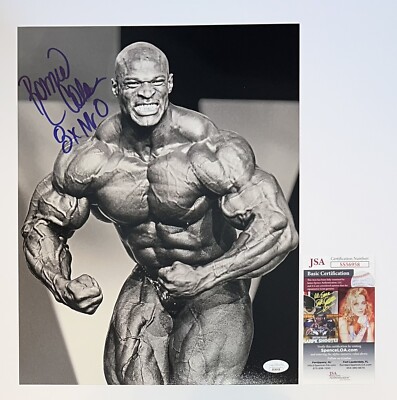 RONNIE COLEMAN HAND SIGNED AUTOGRAPH 11x14 PHOTO 8X MR OLYMPIA WITH JSA COA