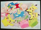 Pokemon Postcard 1 sheet Pikachu & Friends by Keiko Fukuyama Art Japanese N/M 9