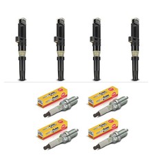 4x ZÜNDSPULE + 4x NGK BKR6E 6962 ZÜNDKERZEN FÜR DACIA OPEL RENAULT MEGANE CLIO