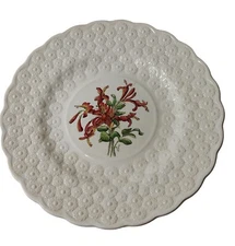 Antique Spode Plate Copeland Bermuda Flowers Bignonia England 1930s 9 in 1312