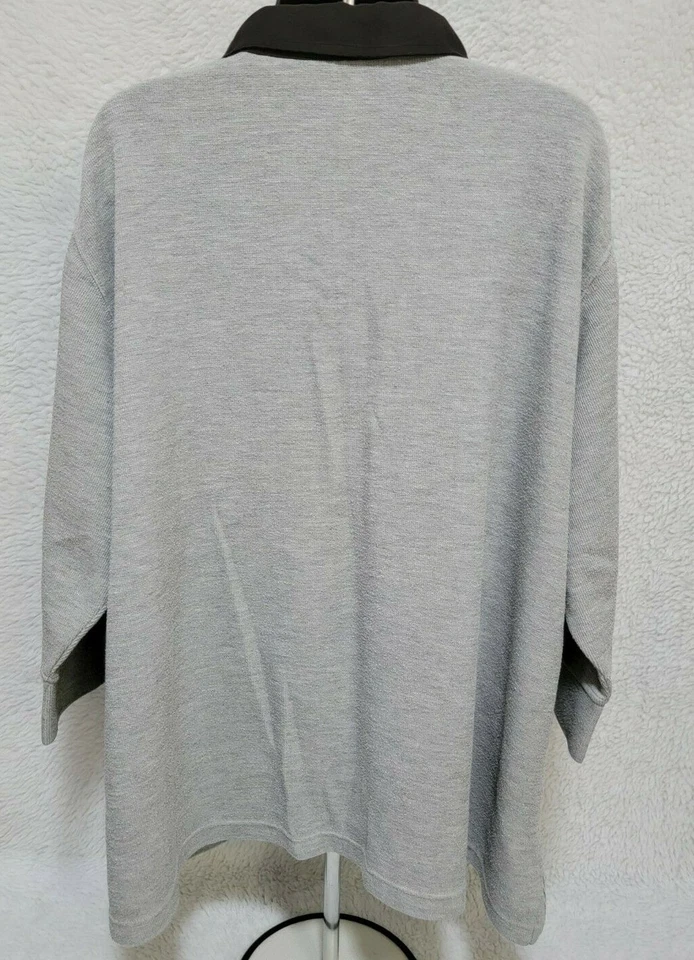 Jaclyn Smith Womens Shirt Top Blouse Size 2X Gray Black - Image 4 of 4