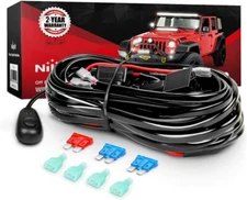 Nilight Wiring Harness Kit for Led Work Light Bar 12V Wiring ON/OFF Switch Relay