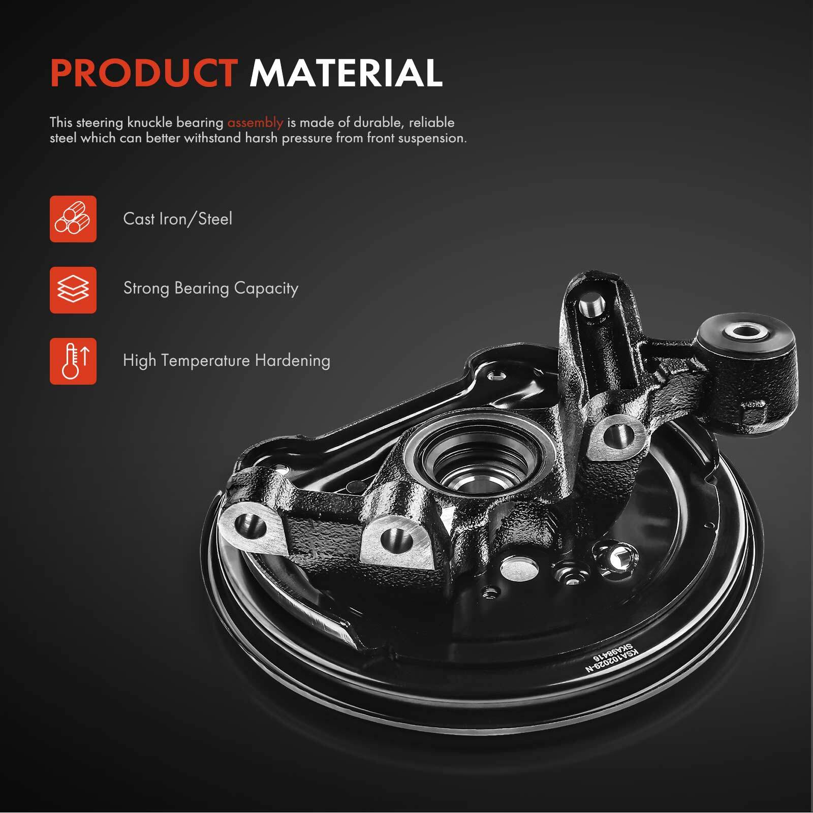 Rear L&R Steering Knuckle & Wheel Hub Bearing Assembly for Subaru Forester 01-08