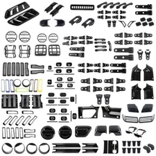 Car Exterior Decor Cover Guard Shell Trim Kit For Jeep Wrangler JL 2018-23 Black