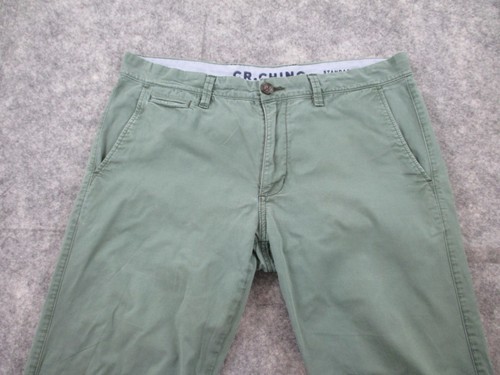 Country Road Chinos/Pants/Trousers 36 W36 L29 Green Cotton Stretch Standard Fit - Picture 2 of 14