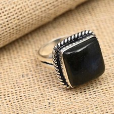 Labradorite Gemstone Handmade 925 Sterling Silver Ring Jewelry