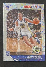 Jordan Poole Hoops Premium Stock Hyper Laser Prizm Rookie Card