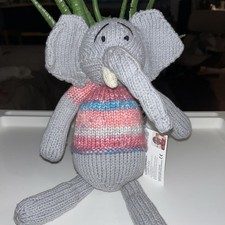 Gogo Olive Handmade knitted Elephant “Pinky” 12” (4)
