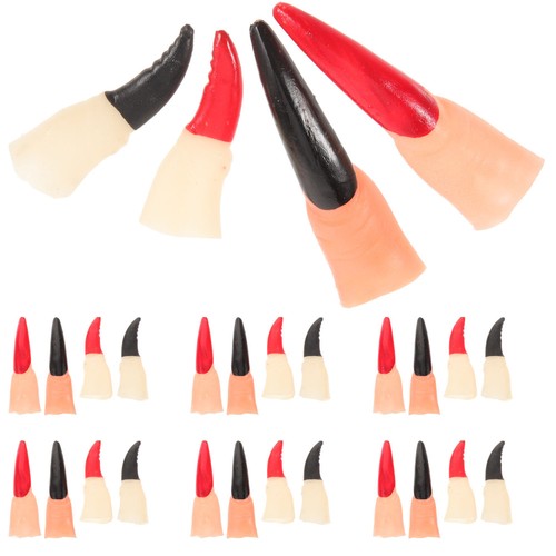 40 Pcs Halloween Nail Set Fake Claws Fingernails for Cosplay Party - Imagen 10 de 12