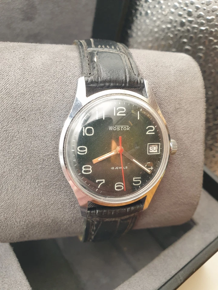 Винтажные механические наручные часы WOSTOK 2214 18 камней Vostok СССР отремонтированные часы - Изображение 2 из 4