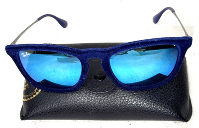 Ray-Ban RB 4187 Chris 6081/55 Blue Velvet Frame Sunglasses  display picture 2