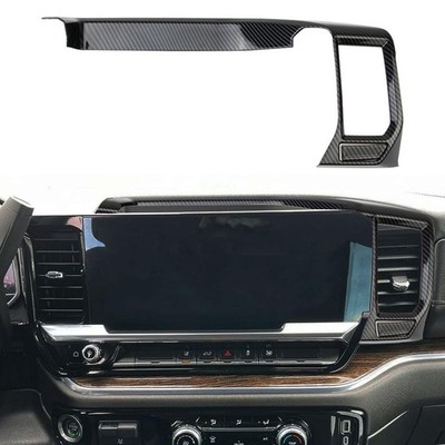 Carbon Fiber Style Interior Center Control AC Vent Dashboard Storage Tray Cov...