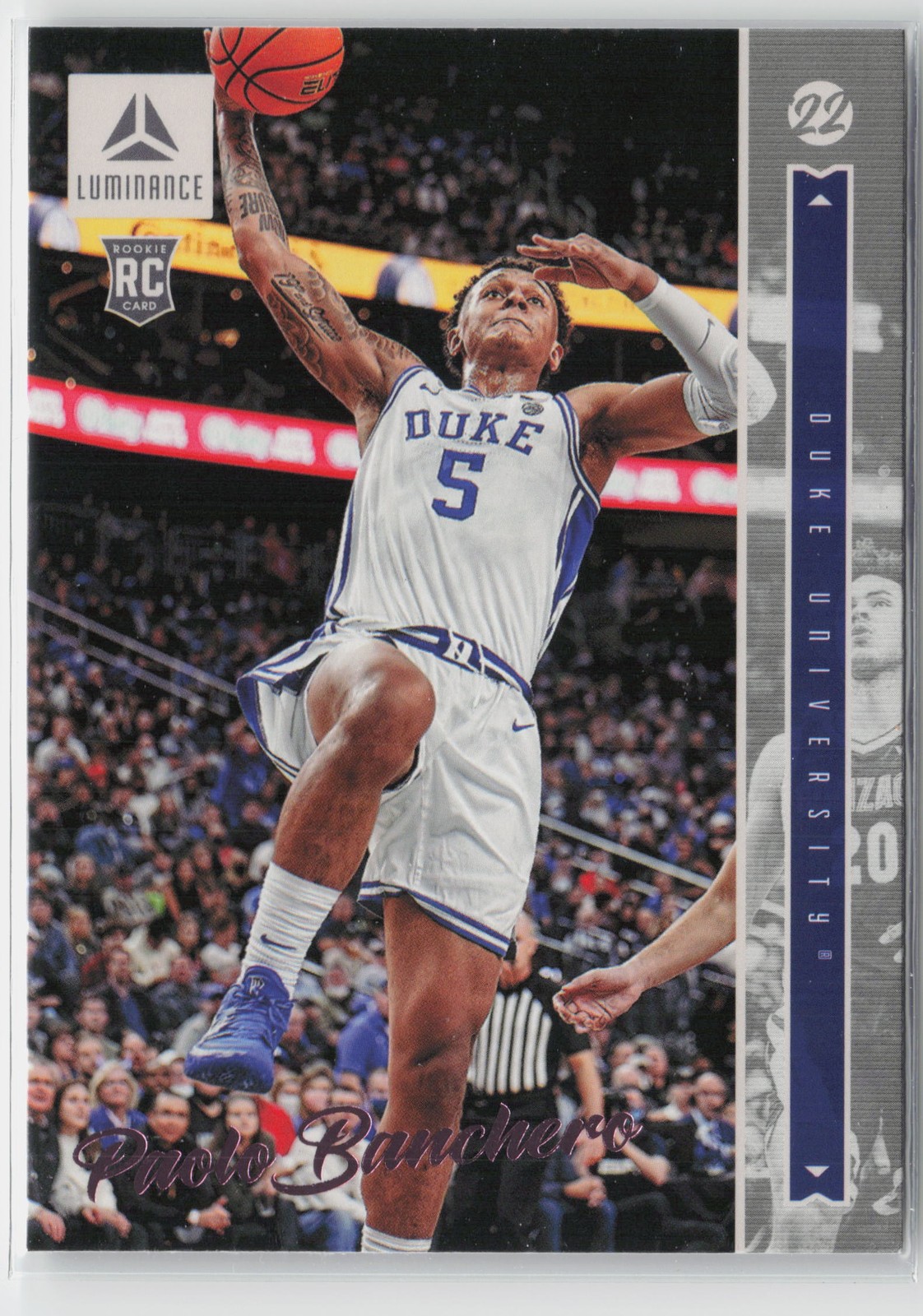 2022 Panini Chronicles Draft Picks #2 Paolo Banchero Luminance Pink