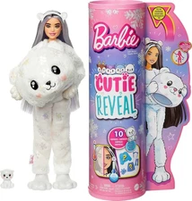 Cutie Reveal Doll, Snowflake Sparkle Polar Bear Costume, 10 Surprises Includi...
