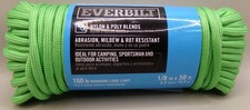 Everbilt 1 Roll 160 Lb 1/8 in. x 50 ft. High Visibility Paracord Rope Neon Green