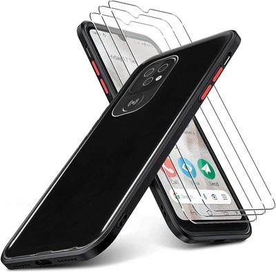 PIXFAB Case For Doro 8100 Shockproof Silicone Gel Phone Cover & Screen Protector Glass