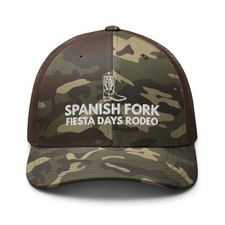 Spanish Fork Rodeo Days hat Camouflage trucker hat