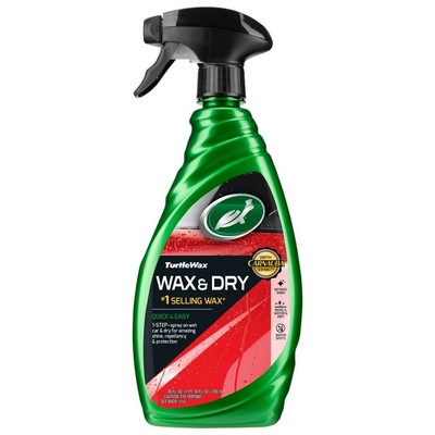 Turtle Wax Wax & Dry Spray 26oz   1-Step Car Wax, Quick & Easy Shine