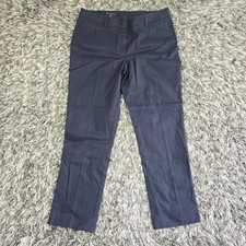 Brooks Brothers Pants Womens 12 Navy Blue Natalie Fit Straight Leg Cotton Office