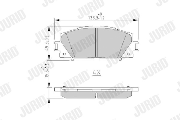 Jurid 572631J Bremsbelagsatz, Scheibenbremse For Lexus Toyota-image
