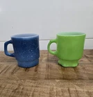 Pair of Vintage Anchor Hocking Fire-King Milk Glass Mugs.Grandma. Hot Coffee/Tea