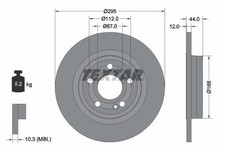 2x TEXTAR Disque de frein Arrière convient pour MERCEDES-BENZ Classe A (W177)