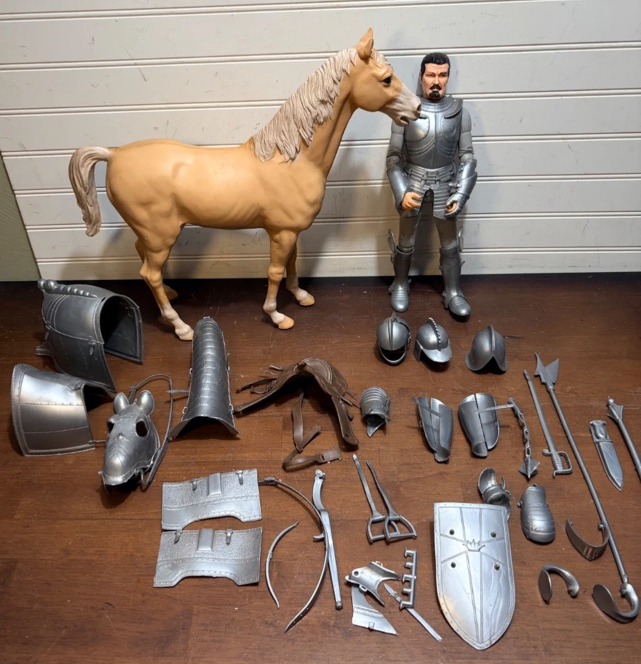 De Colección MARX VALOR SILVER KNIGHT Sir Stuart & HORSE Accesorios Traje Armadura Foto 2 de 4