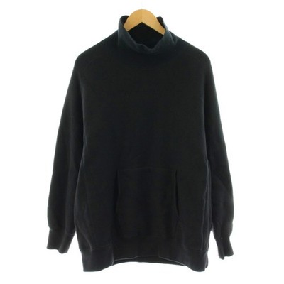 STILL BY HAND High Neck Saddle Raglan Sleeve Pullover Sweatshirt