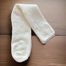VTG Crew Socks 10-13 20 White USA Made Acrylic Nylon Sports 80s 90s Thick Warm.