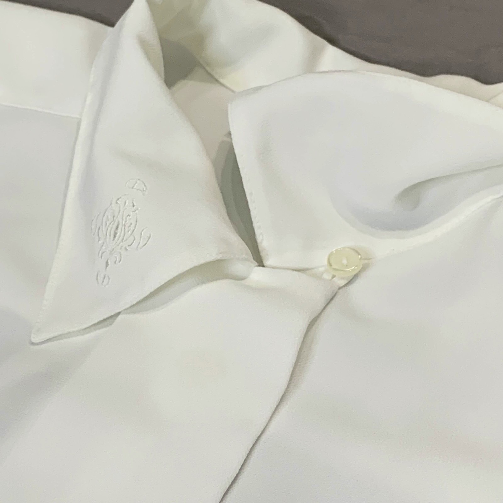 Vtg 80s Principles White Polyester Button Up Shir… - image 6
