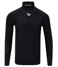 Bauer S22 Hockey Long Sleeve Neck Protect YOUTH Shirt, Integrated Neck Guard