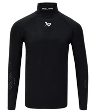 Bauer S22 Hockey Long Sleeve Neck Protect YOUTH Shirt, Integrated Neck Guard