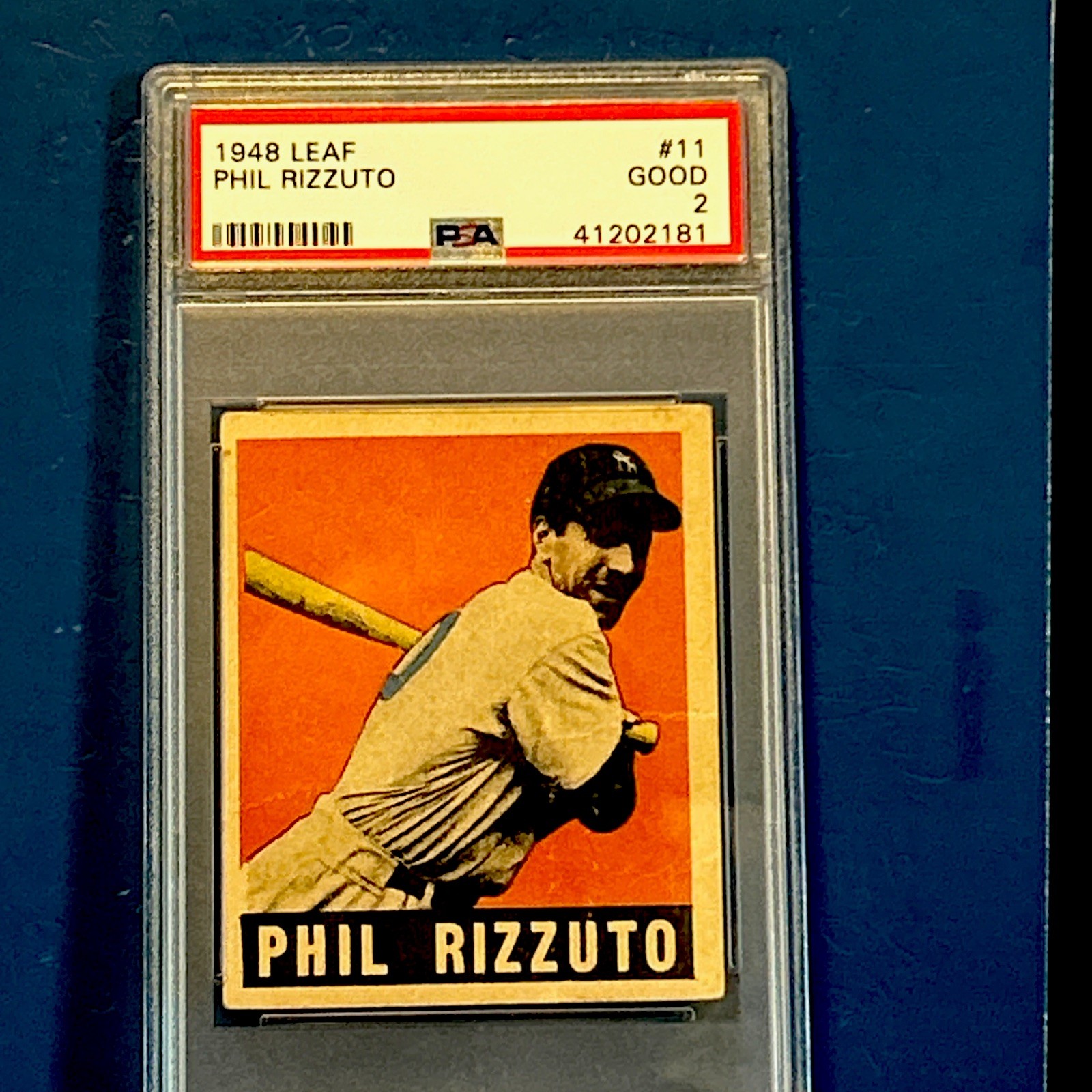1948 PHI RIZZUTO ROOKIE Vintage Baseball Card HOF YANKEE PSA 2 GOOD CENTERED ⚾️ 