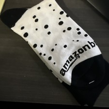 Amazon Business Skarpetki w kropki Sukienka Funky Nowa czarno-biała 