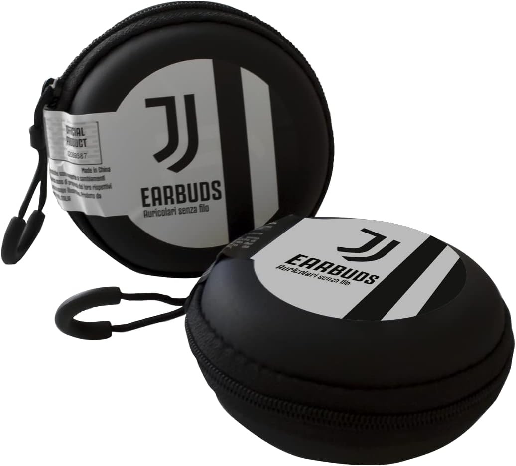 TECHMADE Juventus Auricolari Ufficiali senza filo - cuffie in ear con doppio mic