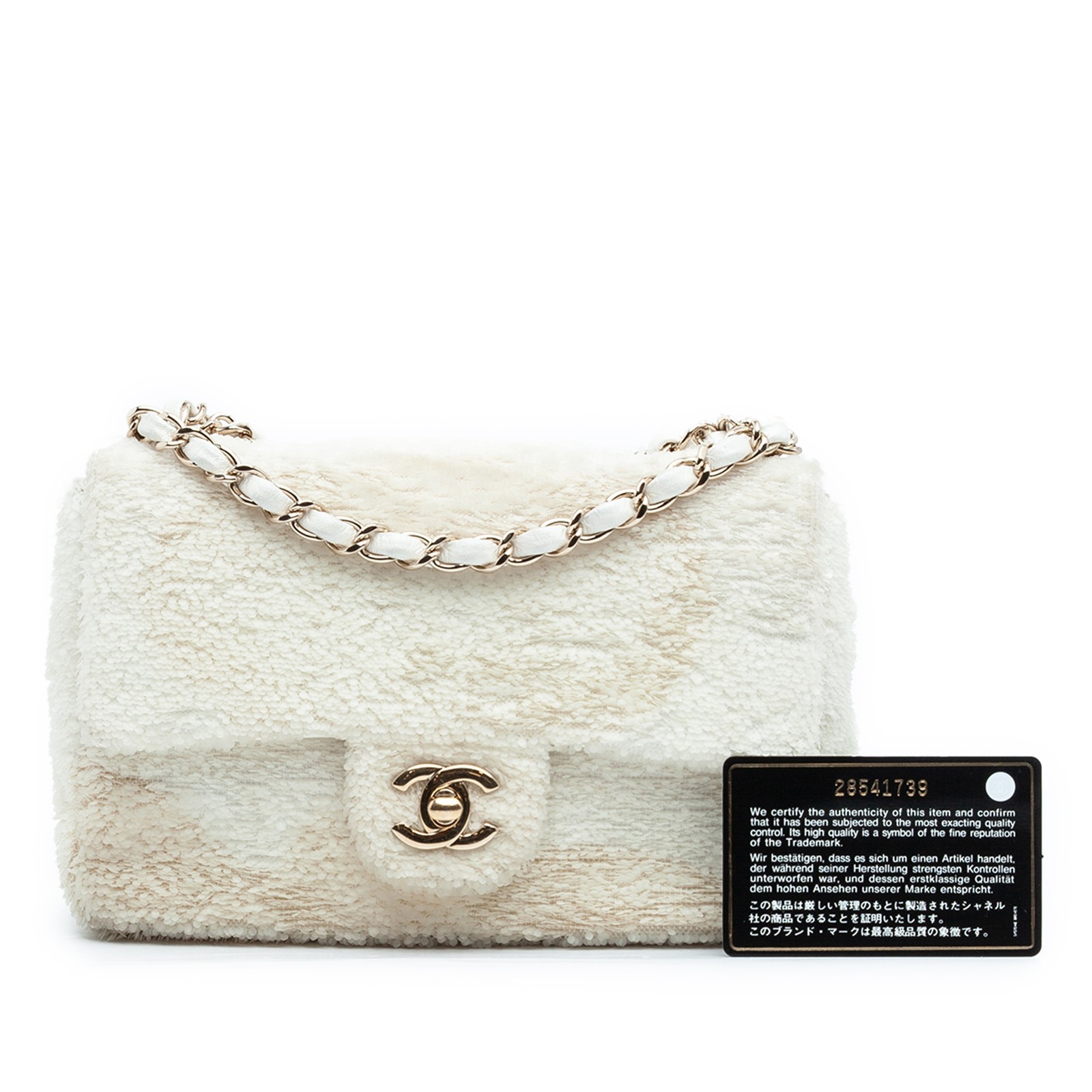 Authenticated Chanel Small Sequins Single Flap Li… - image 9