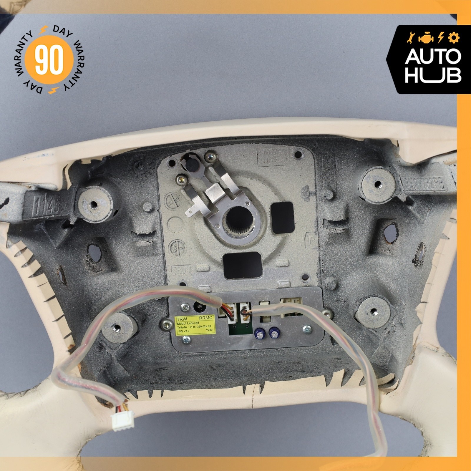 99-02 Bentley Arnage Steering Wheel Beige Blue PH27727PB OEM 42k