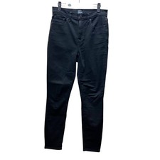 J. Crew 10" High-Rise Skinny Jeans Black Denim Cotton Stretch Dark Wash Size 29