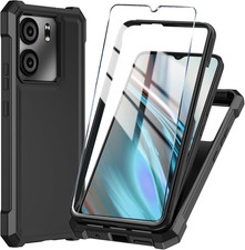 For BLU View 5 Phone Case with Tempered Glass Screen Protector,Slim Soft Silicon