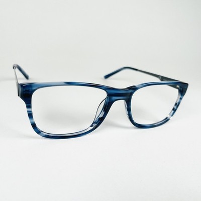 TIER Brille GESTREIFT BLAU ECKIG Brillengestell MOD: JONES ANIS004-BLU