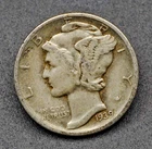 1939-D Mercury Dime 90% Silver US Mint Denver