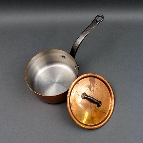 Mauviel 1830 France Copper Cast Iron Handled Sauce Pan With Lid - Picture 7 of 9